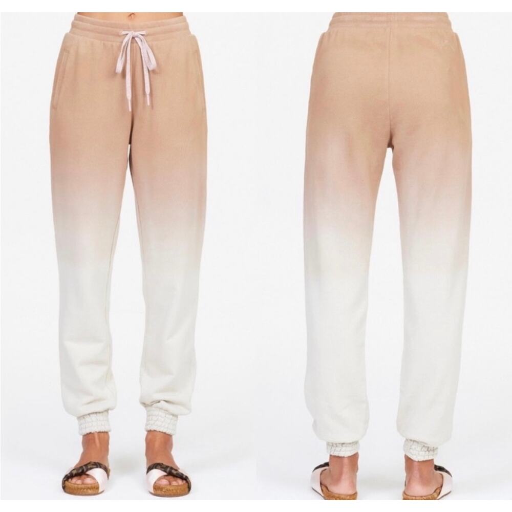 The Upside Dip Dye Alena Track Sweats Ombré Natural Small Cotton Beige